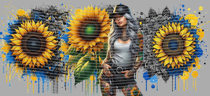 16oz Sunflower Girl-SU-549